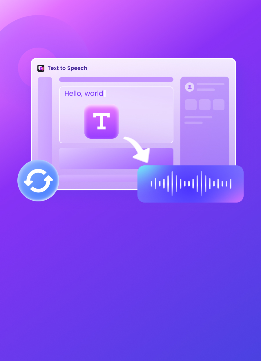 Text to speech in just two steps